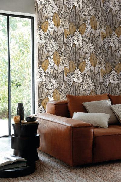 Botanische Tapete mit Pflanzenmotiv von Casamance