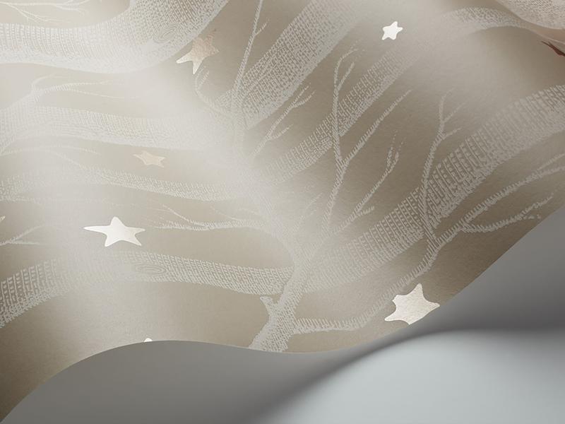 Beige Designertapete Woods & Stars von Cole & Son