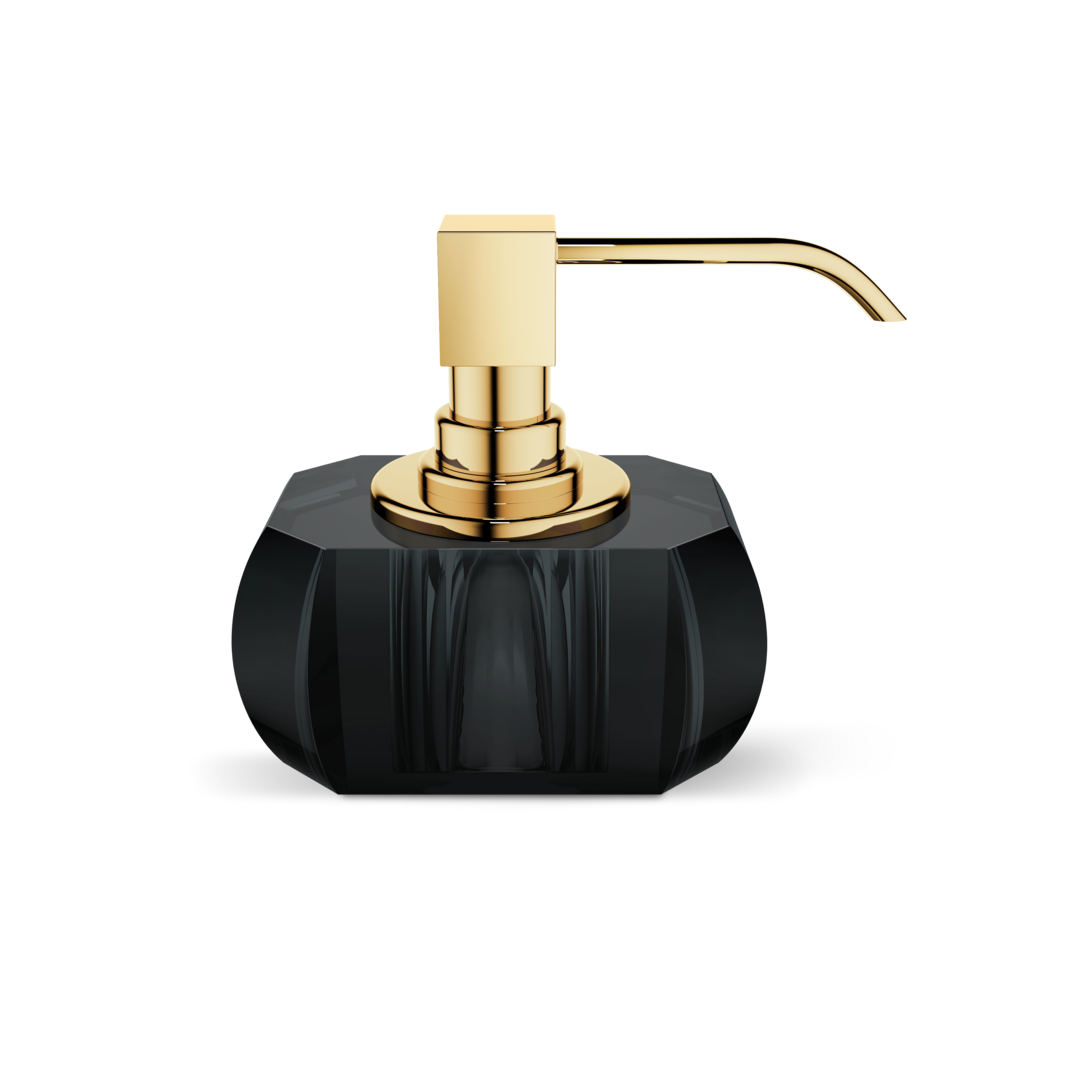 Decor Walther KRISTALL Seifenspender – Anthrazit / Gold 24 Karat – Art. 0924494