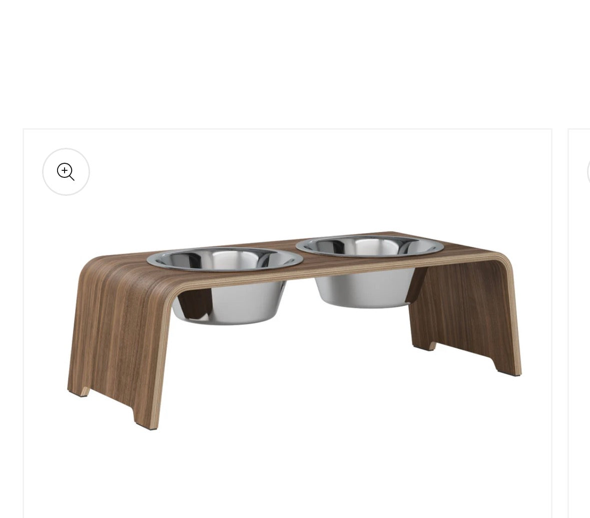 dogBar M - Nussbaum mit Edelstahl