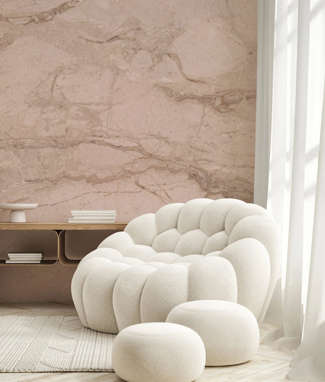 KEK Amsterdam - Fototapete Marble Rosa-Tapeten-KEK Amsterdam-TOJU Interior