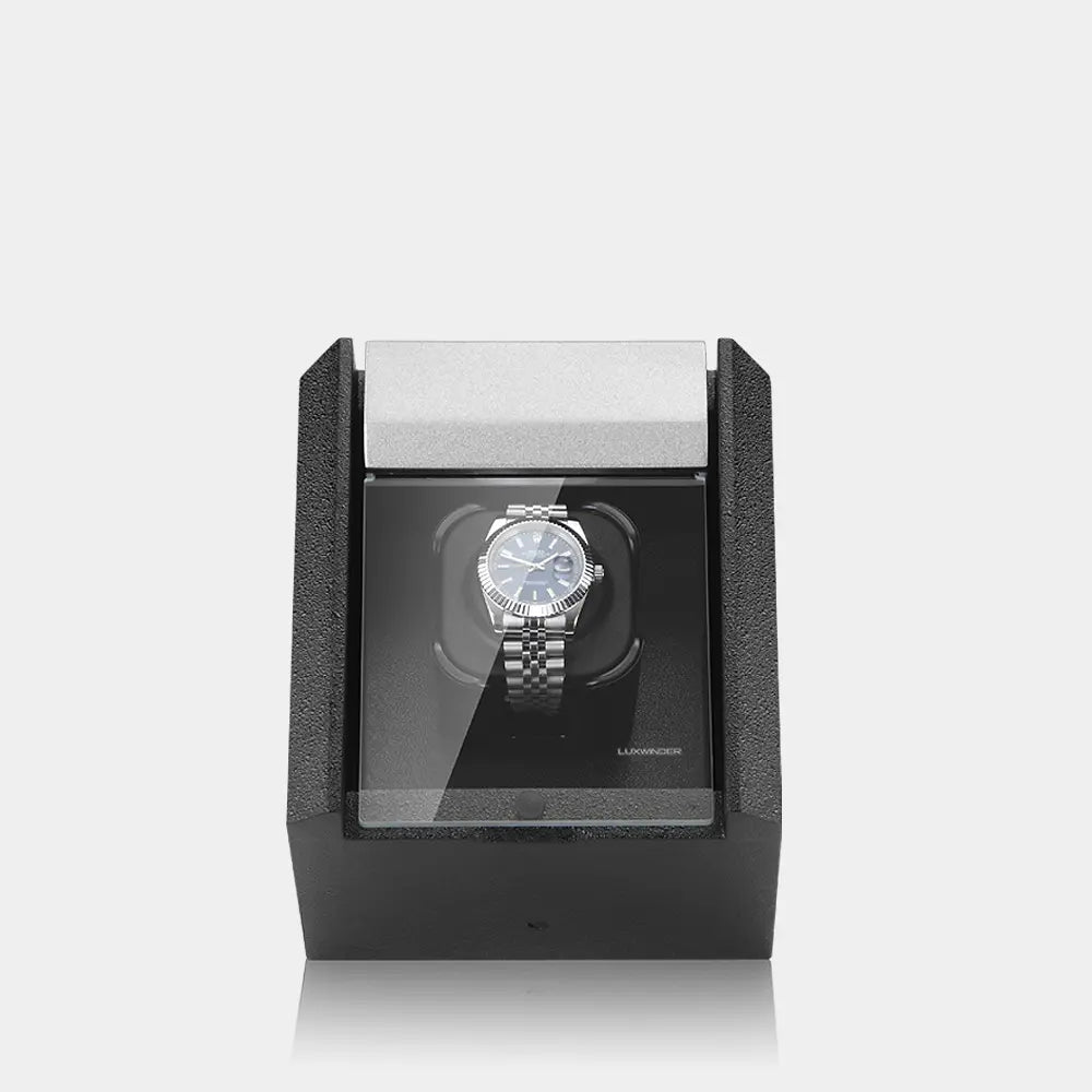 Luxwinder by Modalo - Uhrenbeweger Carat für 1 Uhr – Strukturlack schwarz
