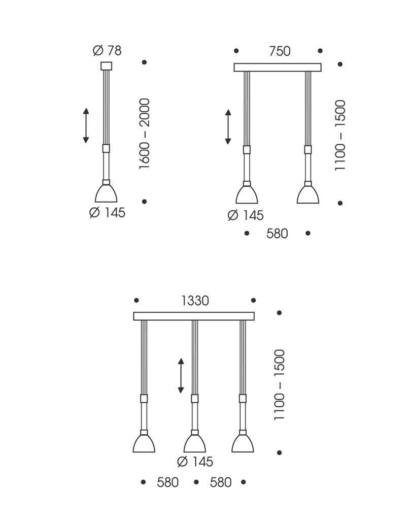 Oligo - Pendelleuchte Pull-It Pendelleuchte höhenverstellbar-Pendelleuchte-Oligo--TOJU Interior