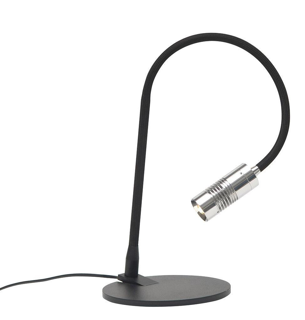 Oligo - Tischleuchte a little Bit-Tischleuchte-Oligo-Kopf Chrom / Flexarm Schwarz matt-45-898-23-23-TOJU Interior