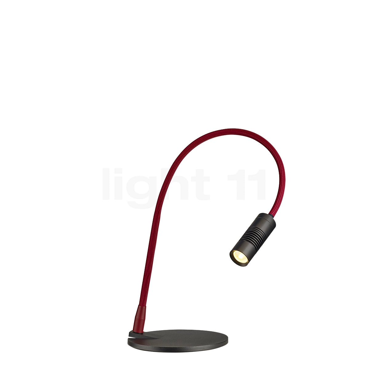 Oligo - Tischleuchte a little Bit-Tischleuchte-Oligo-Kopf Schwarz matt / Flexarm Rot matt-45-898-25-25-TOJU Interior