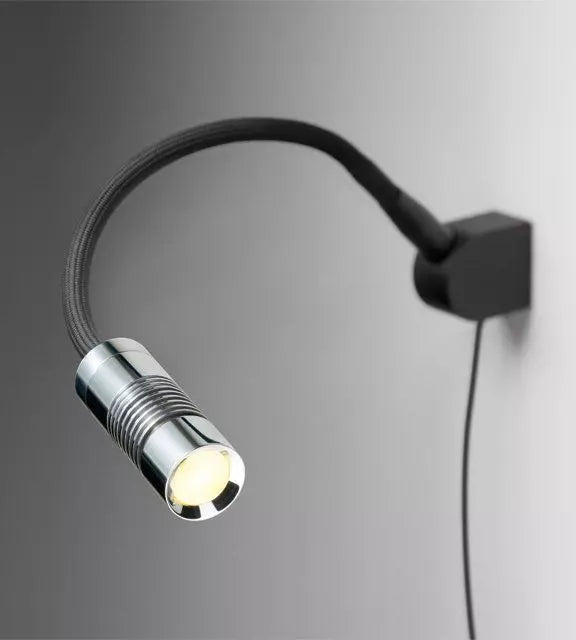 Oligo - Wandleuchte a Little bit-Wandleuchte-Oligo-Kopf Chrom | Flexarm Schwarz matt-Aufbau 3000 K-40-898-23-23-TOJU Interior