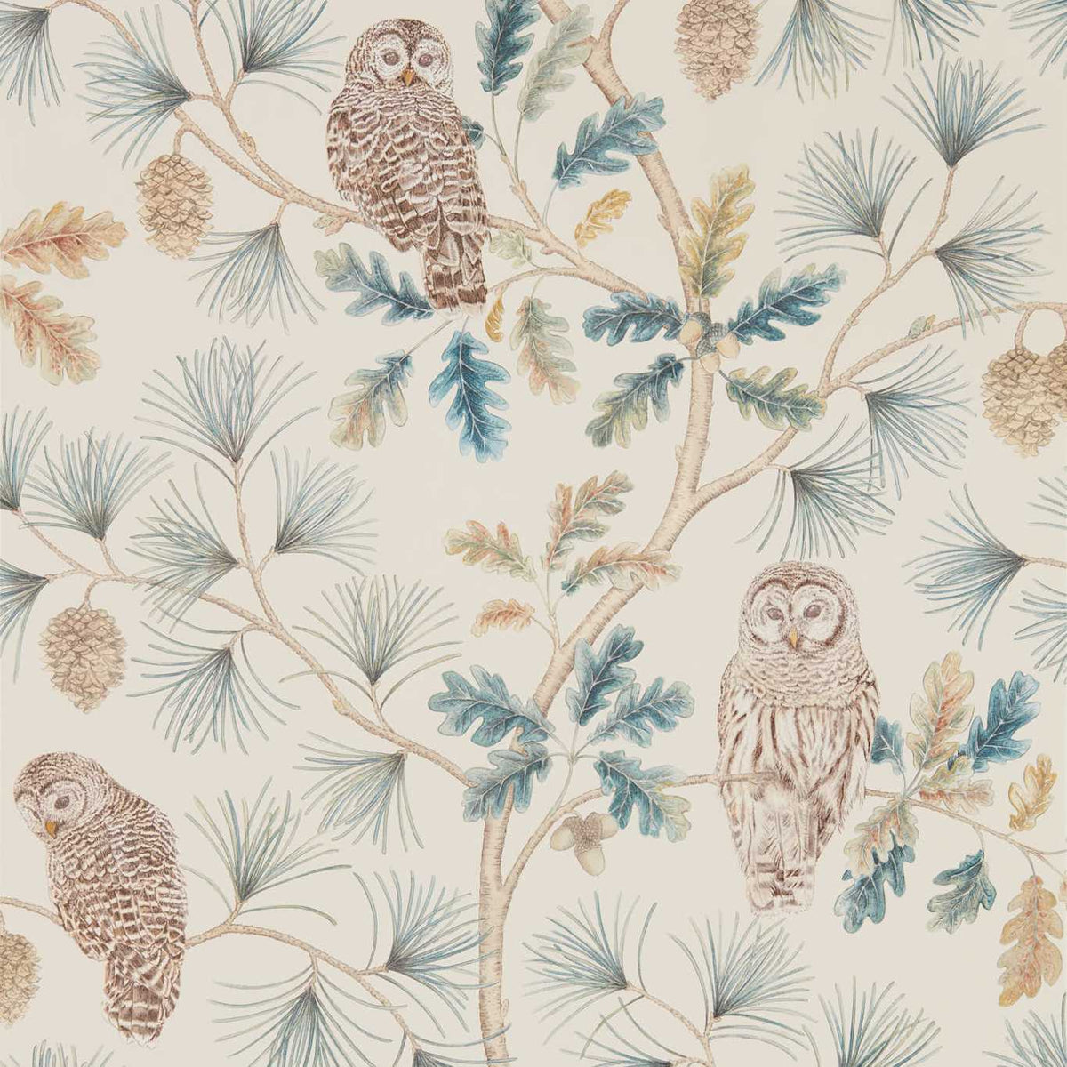 Sanderson - Tapete Owlswick-Tapeten-Sanderson-TEAL 216595-216595-Toju Interior