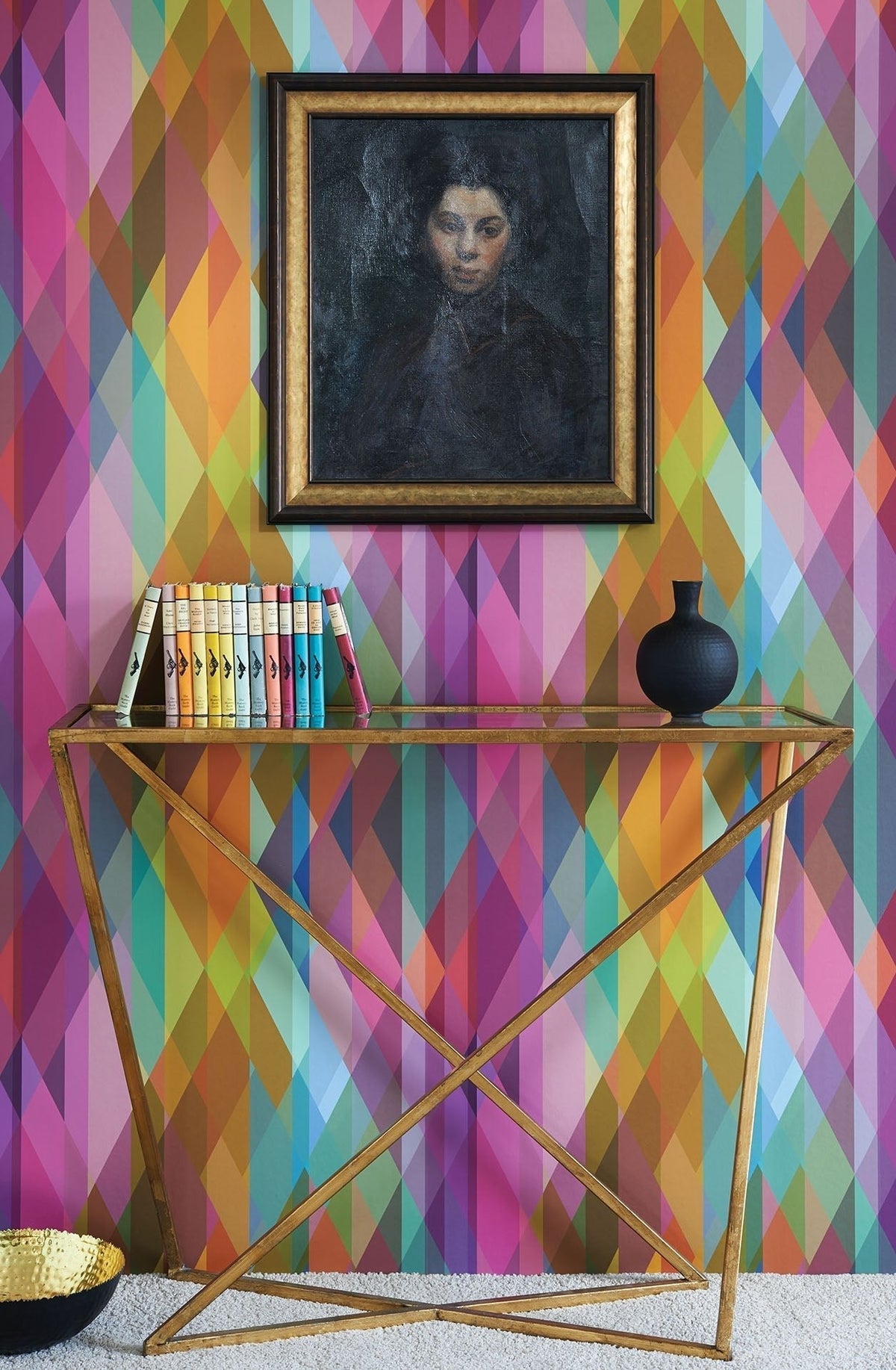 Cole & Son Prism Bright Multi on Fuchsia 105/9040 – Raumansicht