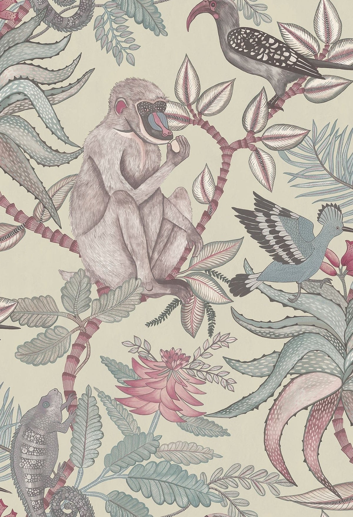 Cole & Son Savuti Dove & Powder Blue on Safari 109/1003 – Muster