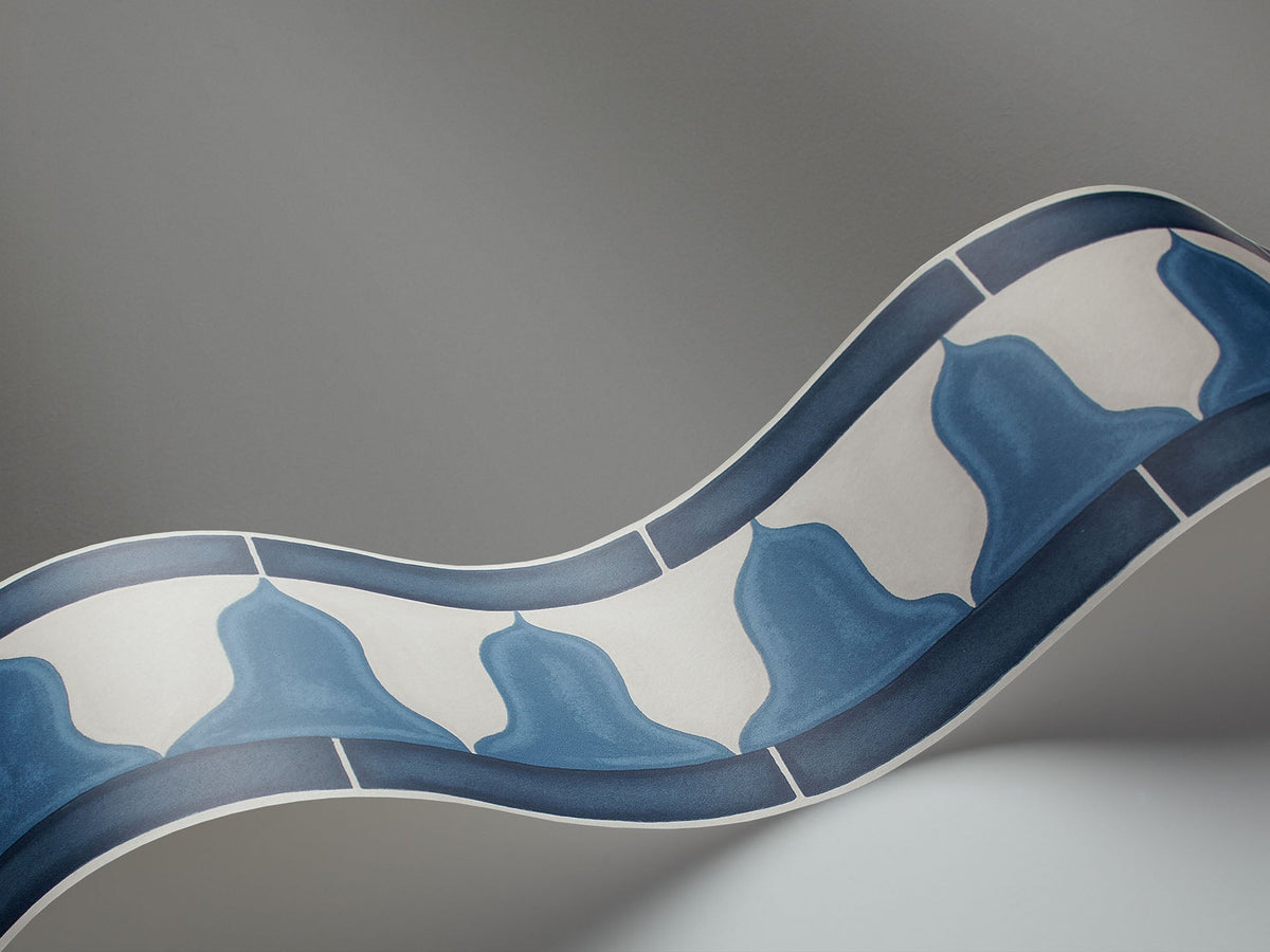 Cole & Son Zellige Border China Blue & White 113/12036 – Detailansicht