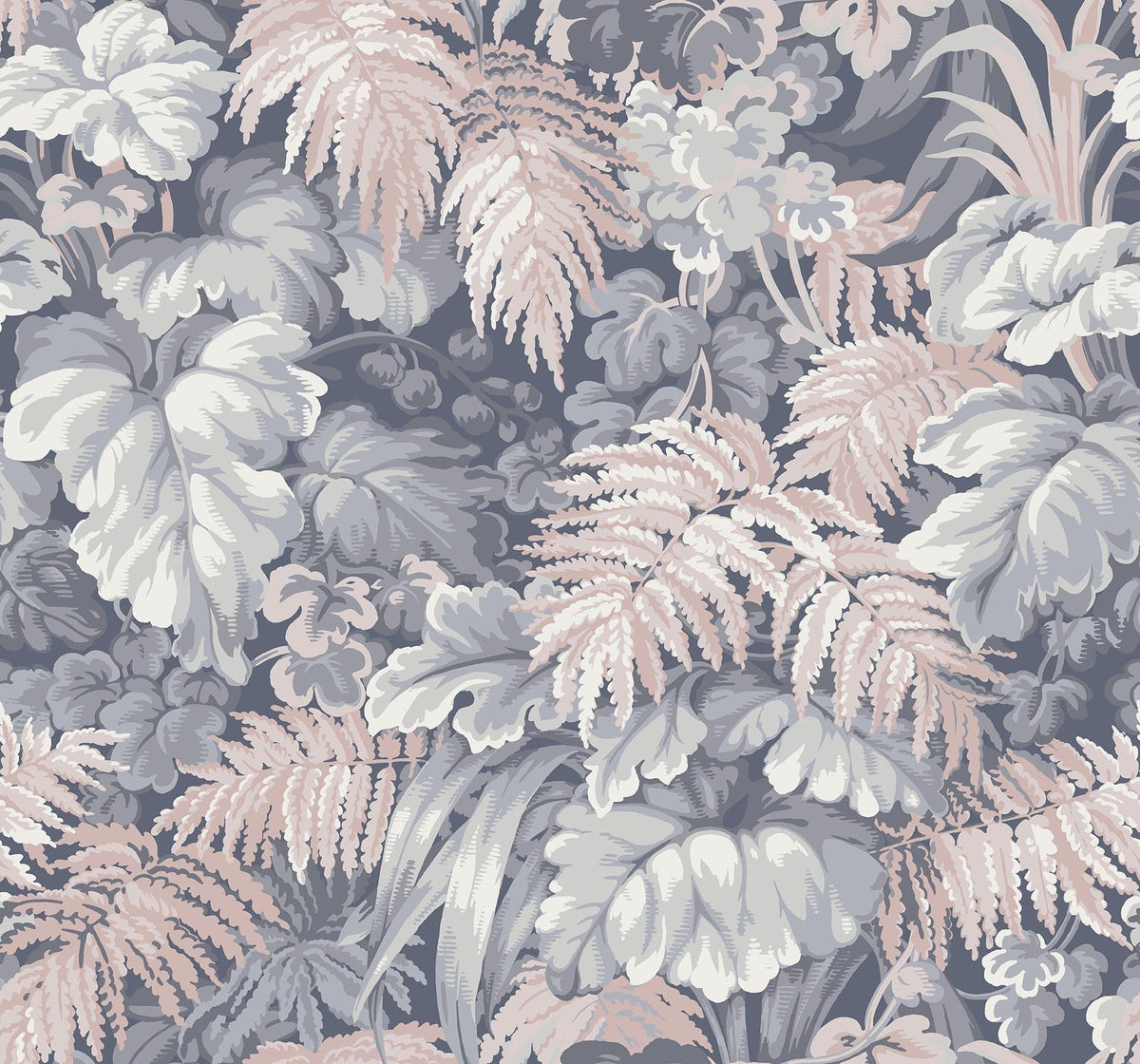 Cole & Son Royal Fernery Lilac Grey & Ballet Slipper 113/3010 – Muster