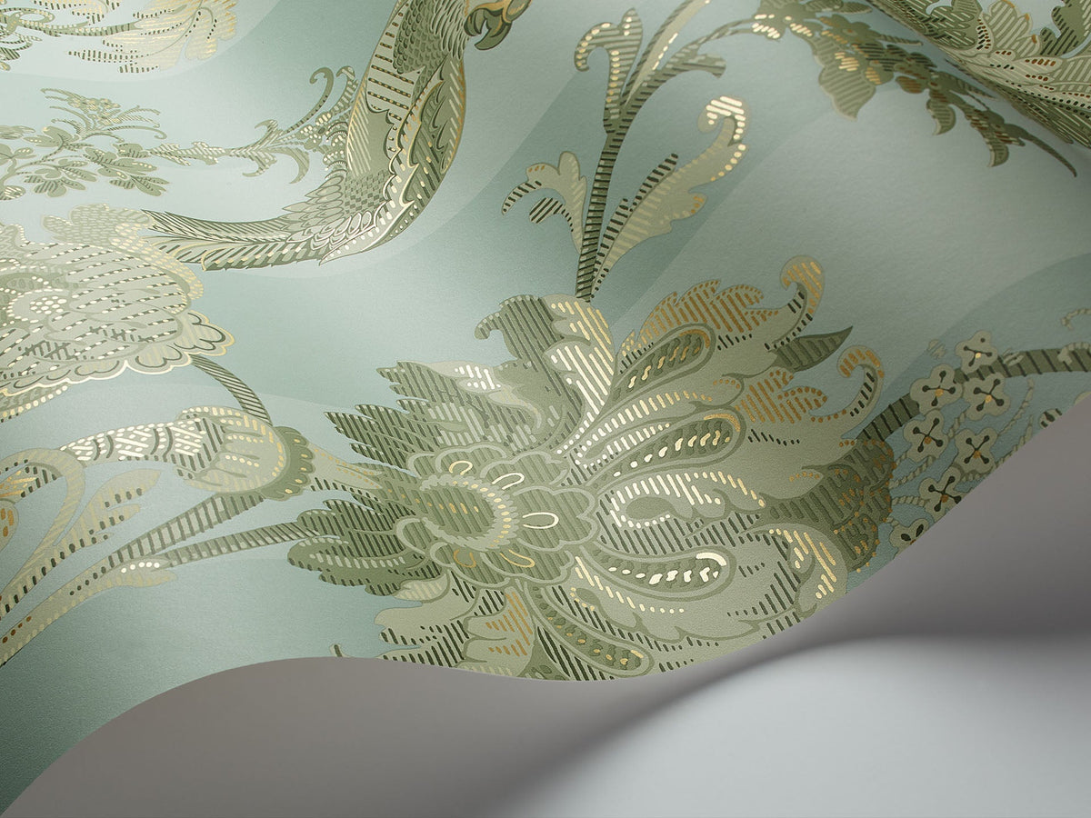 Cole & Son Zerzura – Duck Egg & Sage (113/8020), Detailansicht