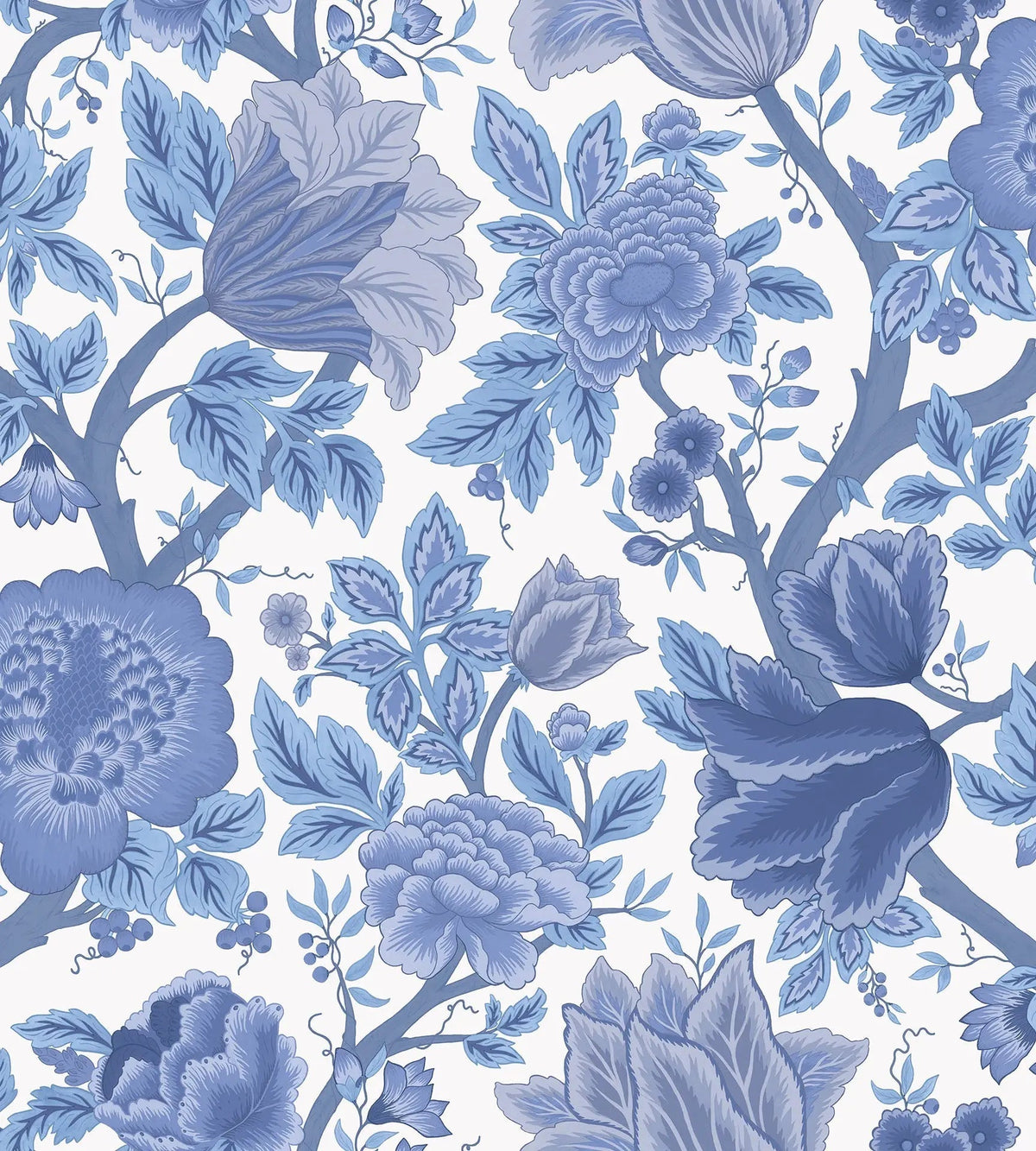 Cole & Son Midsummer Bloom Hyacinth Blues on Chalk 116/4016 – Muster
