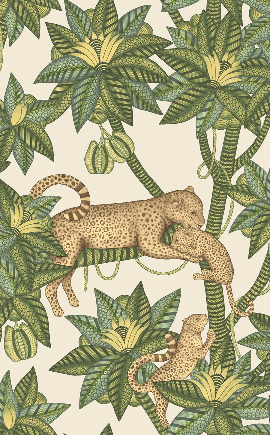 Cole & Son Satara Spring Green & Sand on Linen 119/3015 – Muster