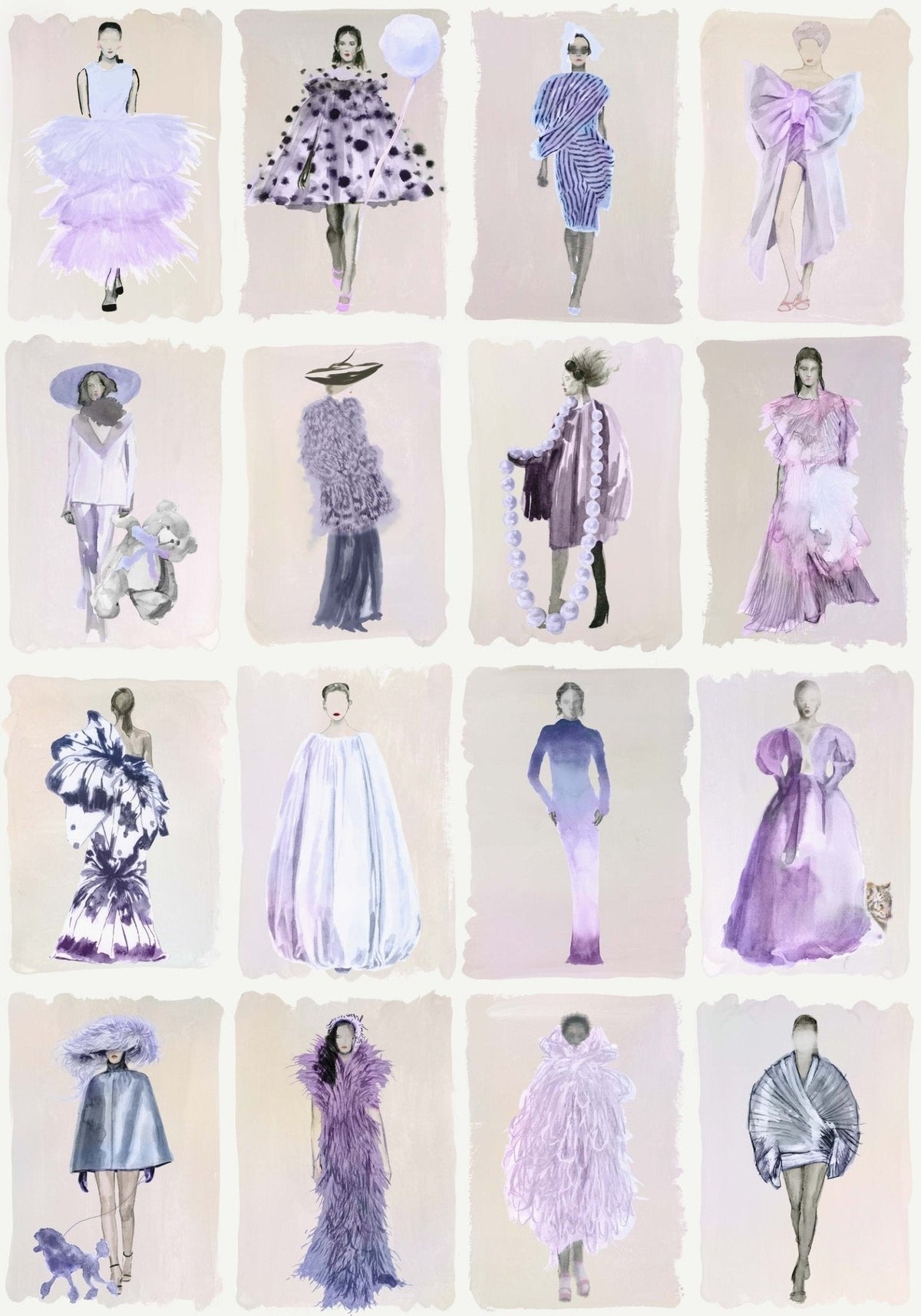 Cole & Son Couture Carousel – Lavender Pearl (175/1005M), Musteransicht
