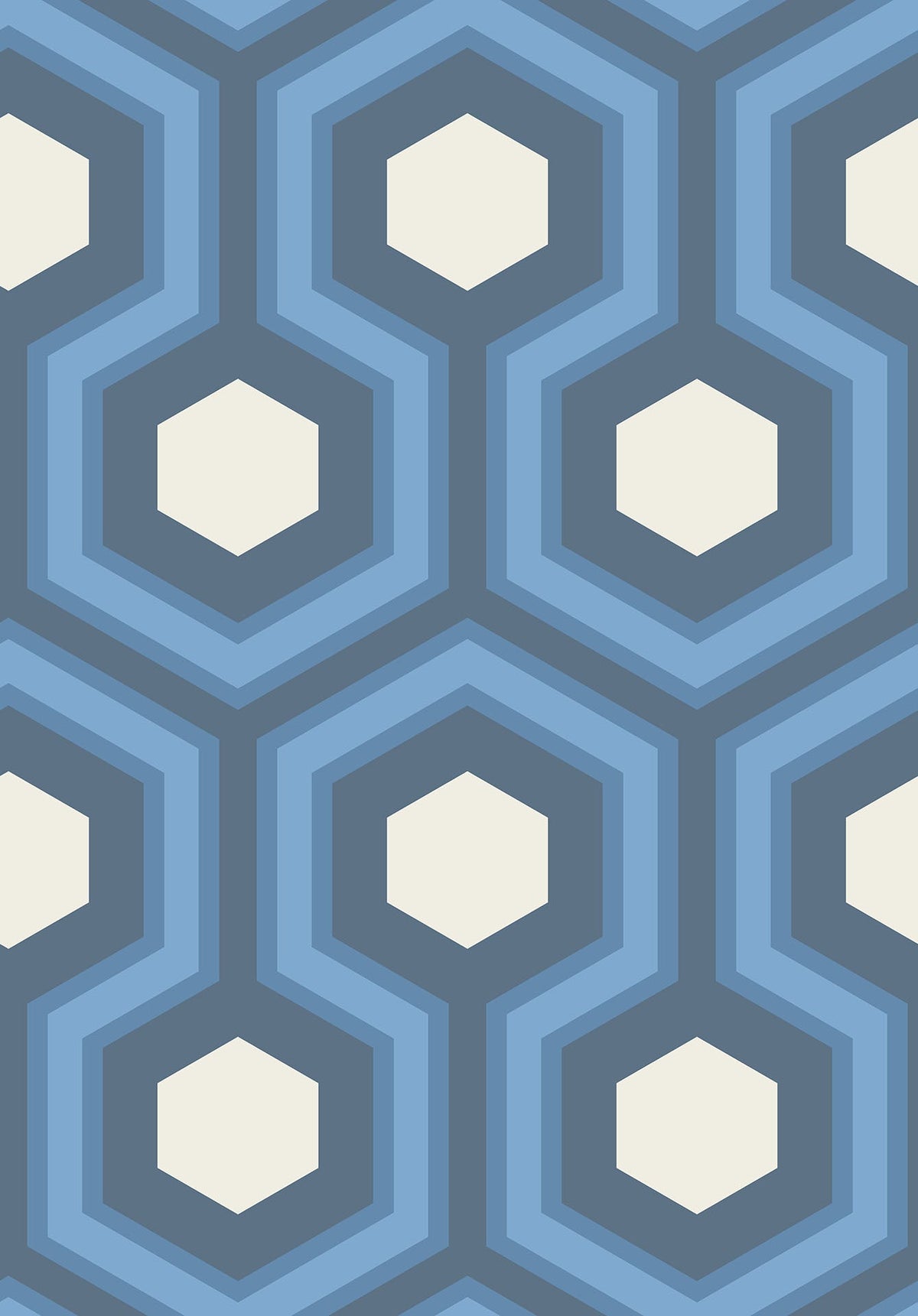 Cole & Son Hicks' Grand – Blue & White on Navy (95/6035)