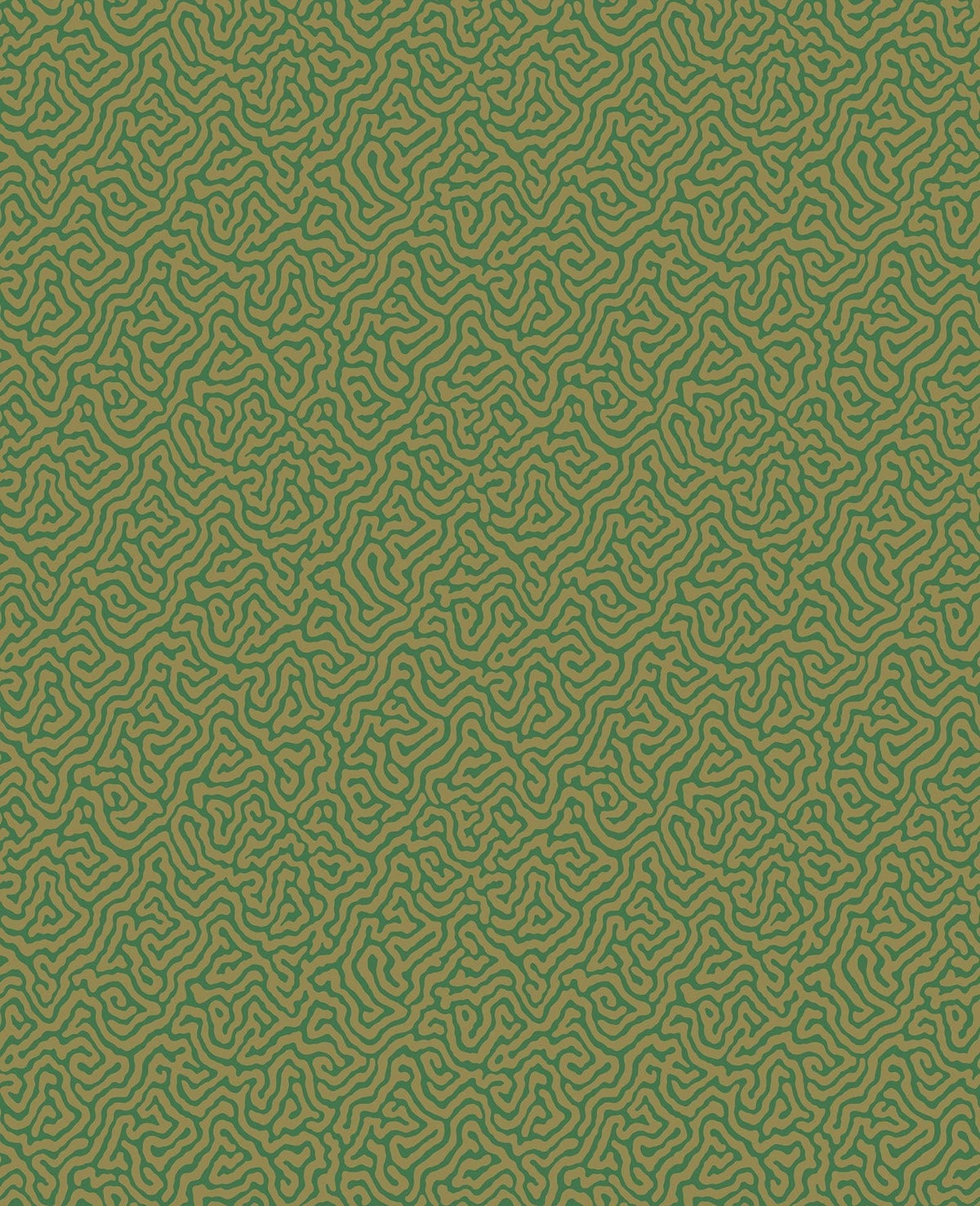 Cole & Son Vermicelli – Metallic Gold on Emerald (107/4022)