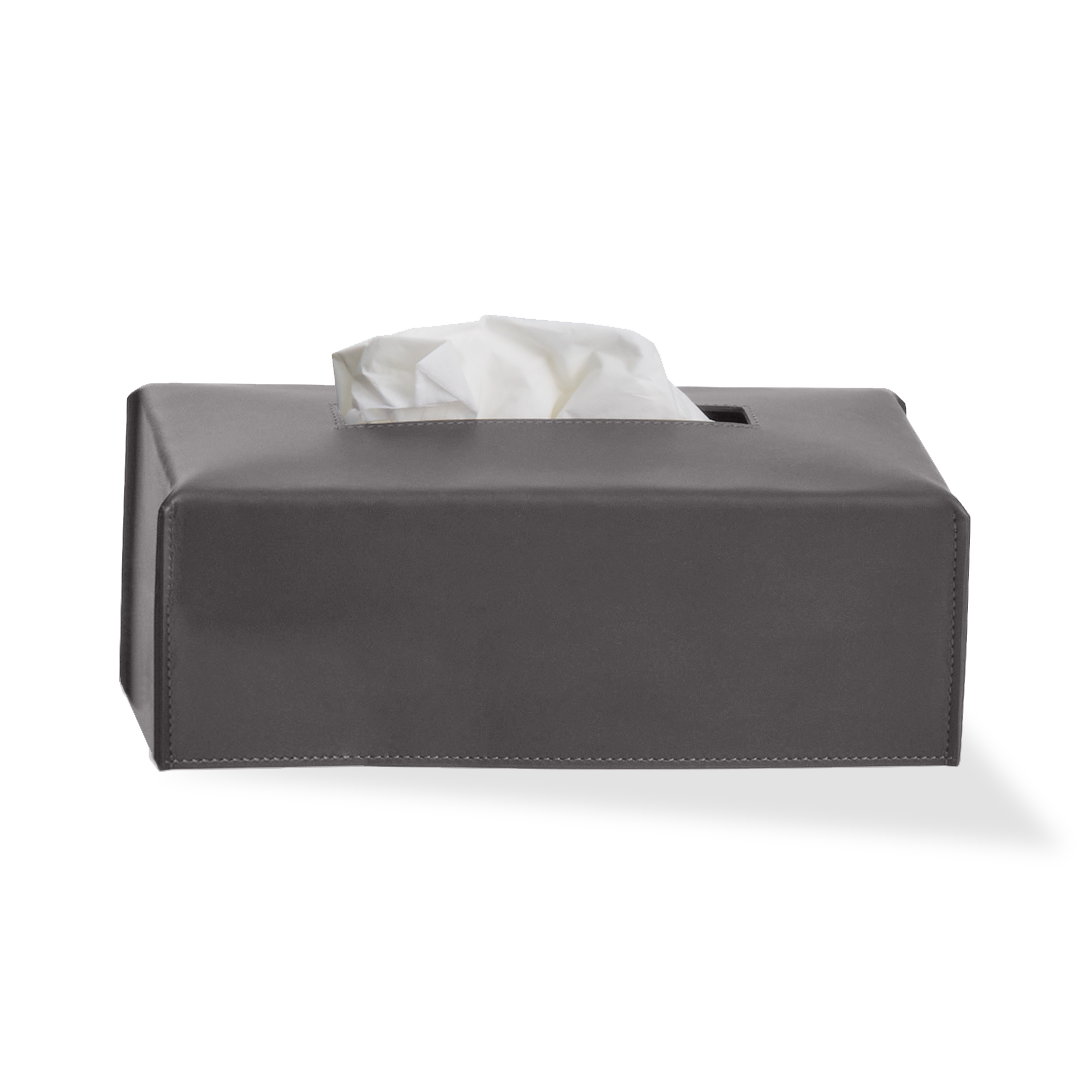 Decor Walther NAPPA KB Papiertuchbox – Nappa Echtleder rauchgrau – Art. 0938093