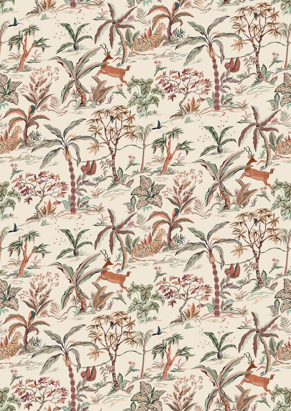 Osborne & Little Salento – Stoff – F8024-01 – Olive / Terracotta