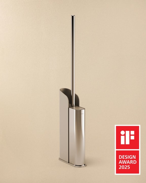 Cosmic Flat Boden-/Wand-Toilettenbürstenhalter – Chrom