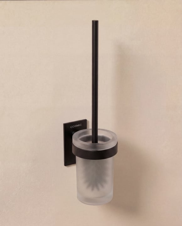 Cosmic Stick Wand-Toilettenbürstenhalter – Schwarz matt