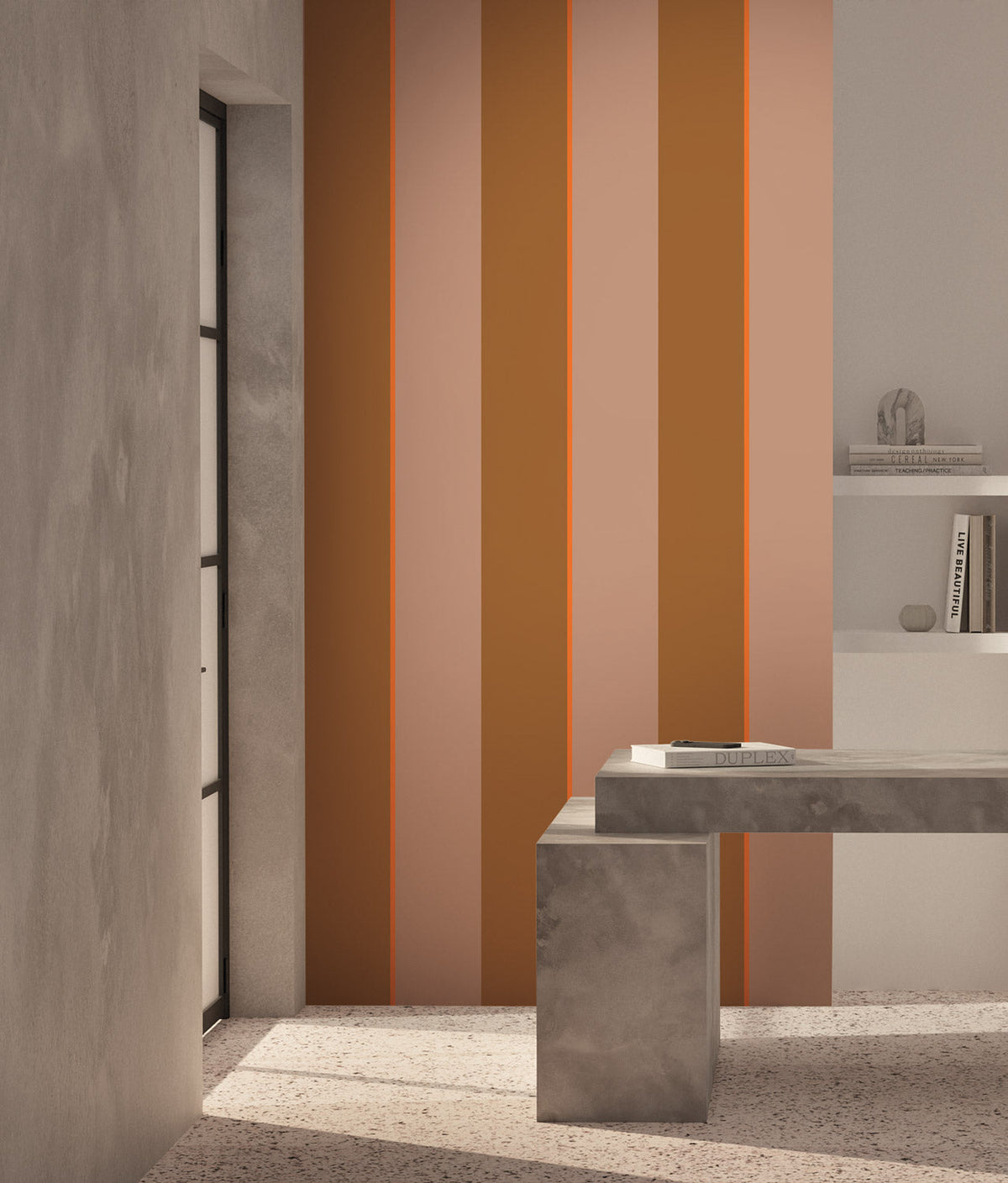 KEK Amsterdam Bold Stripes FU-001 Designertapete im Wohnraum