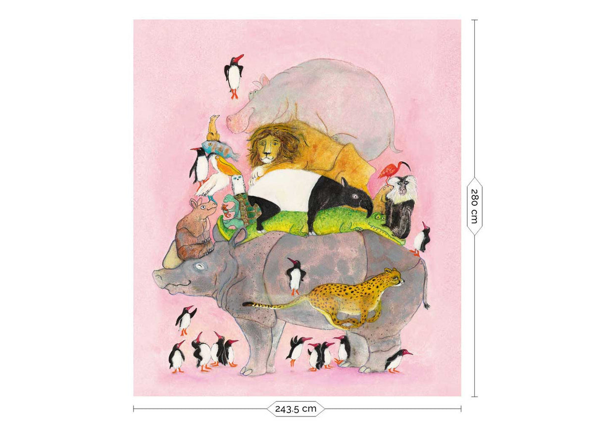 KEK Amsterdam Jumping Penguins Wandbild Motivansicht
