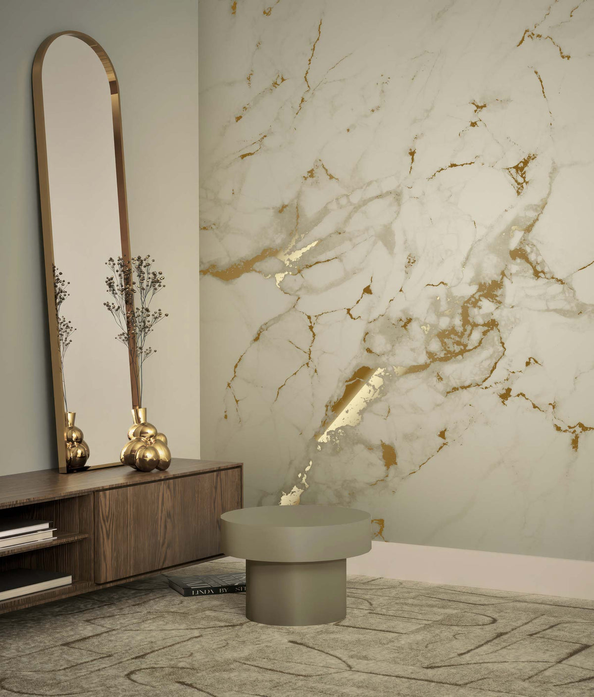 KEK Amsterdam Marble Gold Sand – Wohnambiente