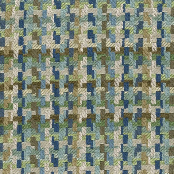 Nina Campbell Hadlow – Stoff – NCF4521-01 – Blue / Green / Bronze