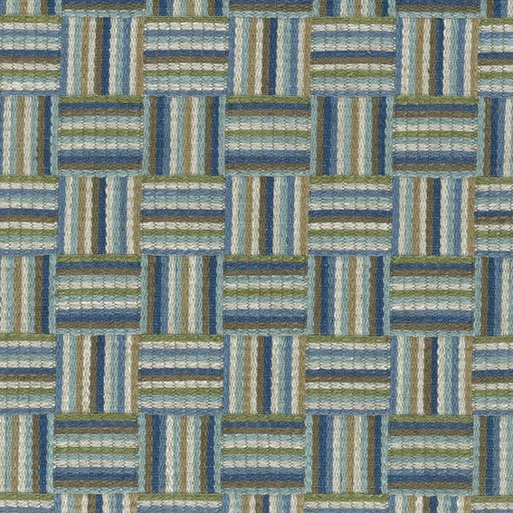 Nina Campbell Attwood – Stoff – NCF4522-01 – Blue / Green / Chocolate