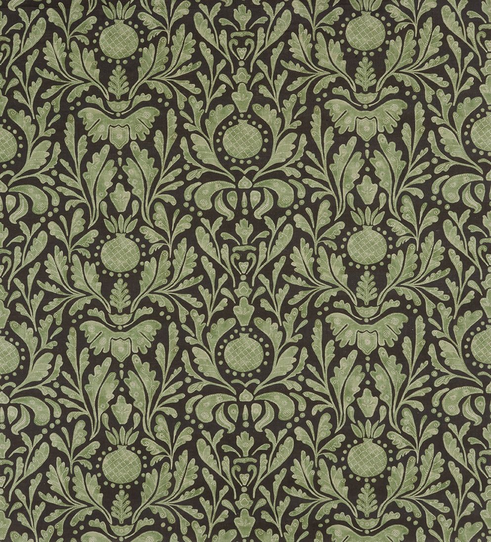 Nina Campbell Castellane – Stoff – NCF4580-02 – Green / Chocolate