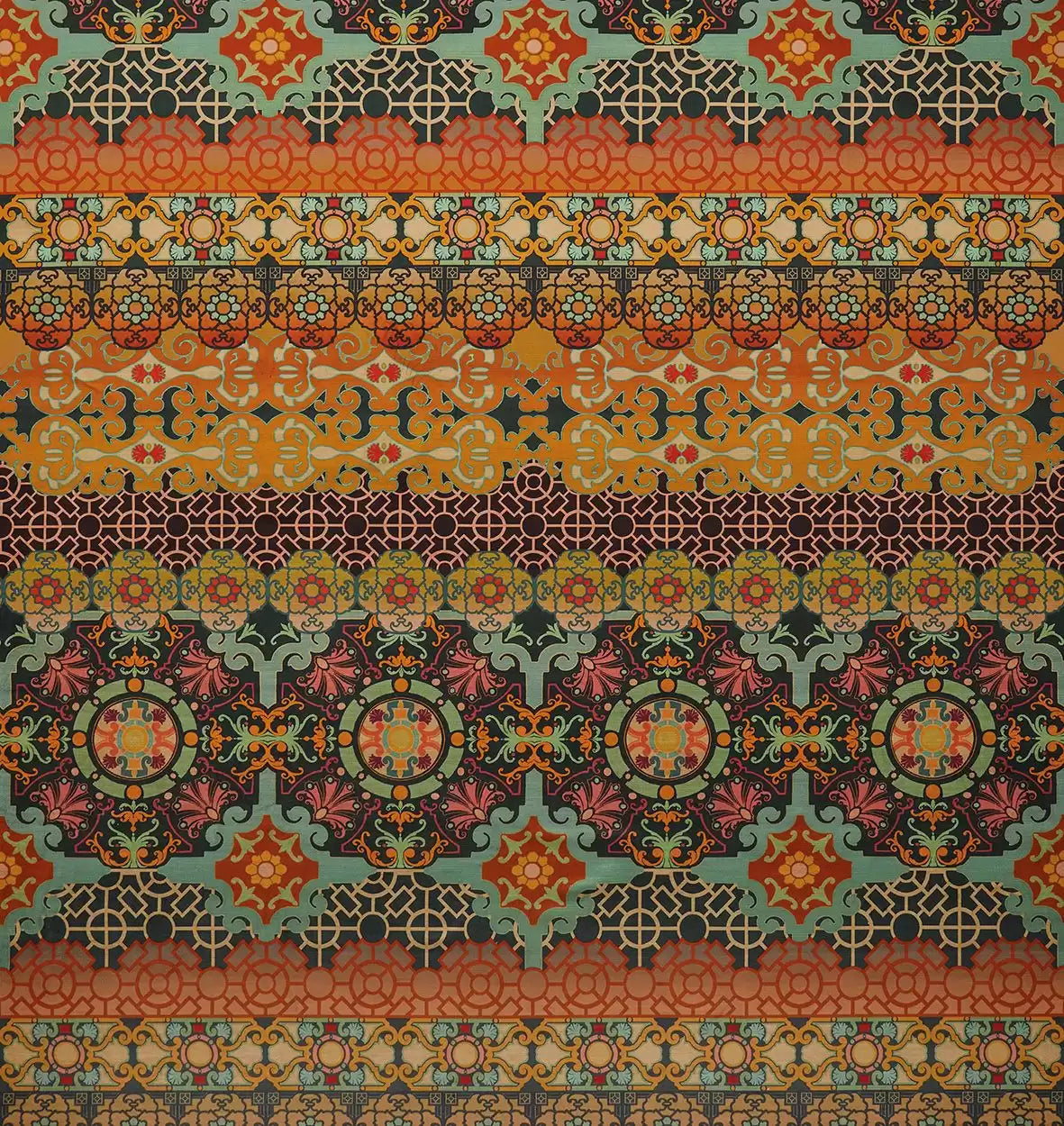 Osborne & Little Mansfield Velvet Samtstoff mit großformatigem Blumenmuster – F7676-01