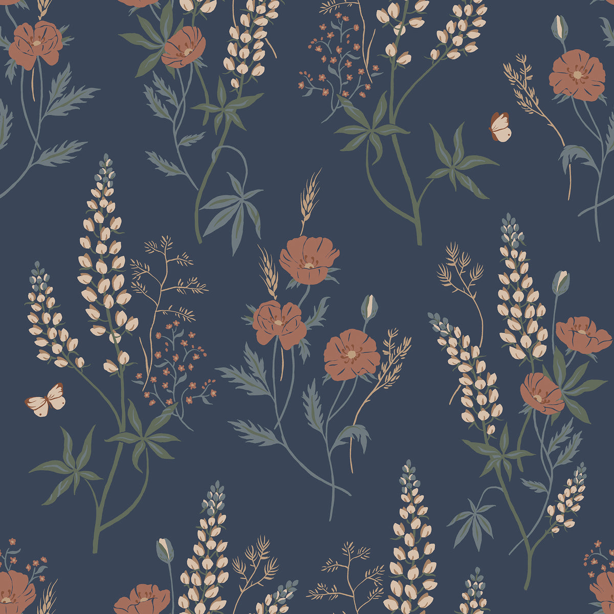 Sandberg Emma Classic Blue S10185 – Tapetenmuster