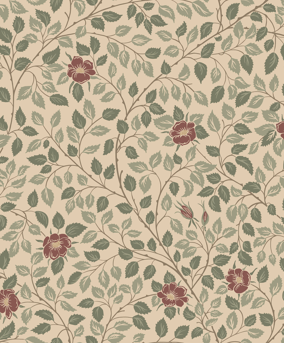 Sandberg Solliden Burgundy S10463 – Tapetenmuster