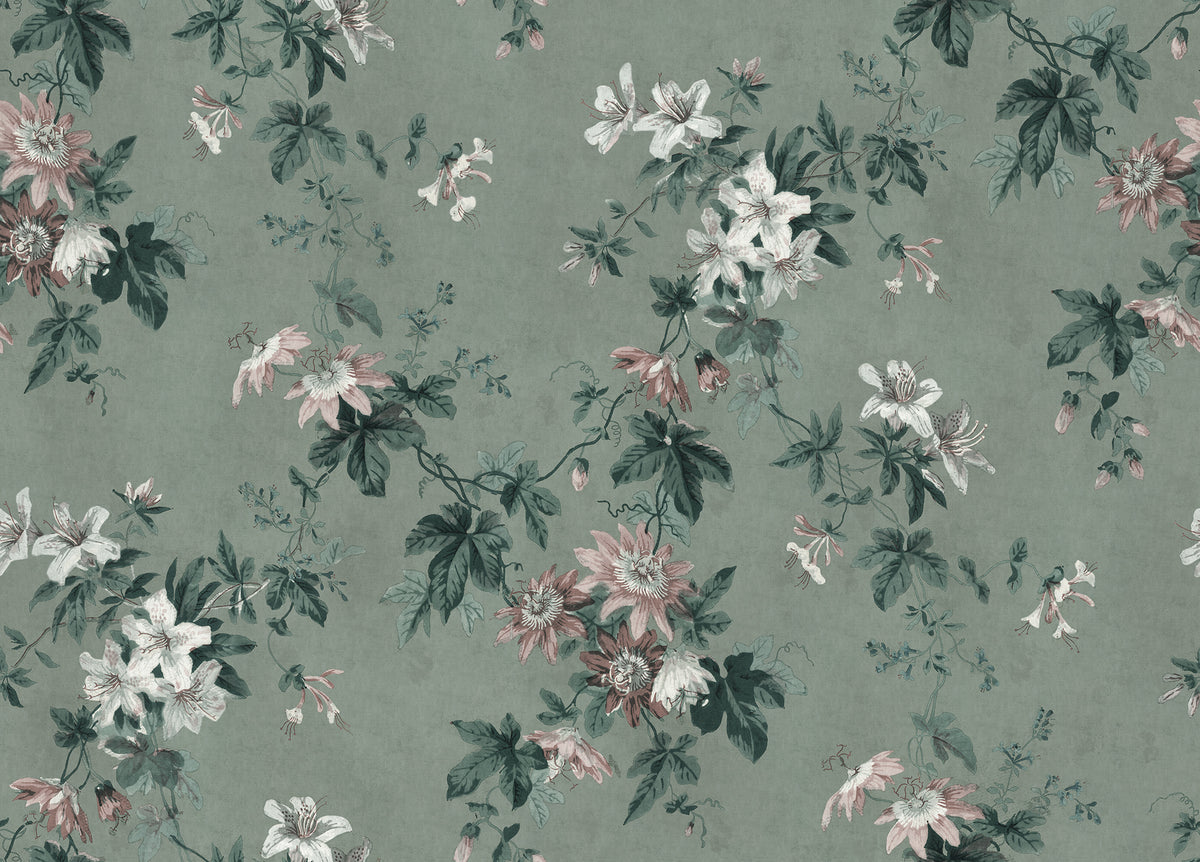 Sandberg Faded Passion Sage Green 623-26 – Tapetenmuster