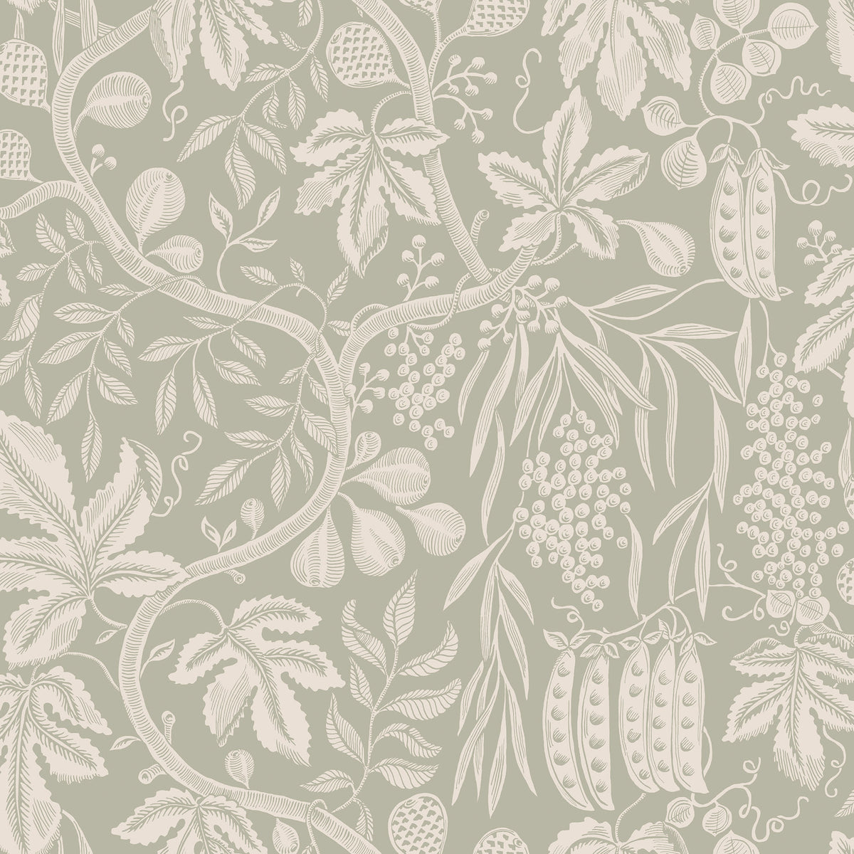 Sandberg Fig Garden Garden Green S10259 – Tapetenmuster