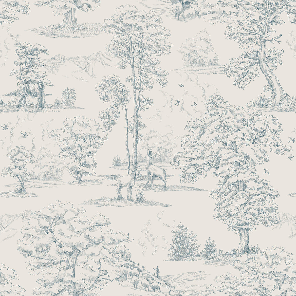 Sandberg Montfort Indigo Blue S10254 – Tapetenmuster