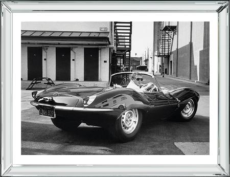 Brookpace Fine Art - Steve McQueen Jaguar-Wandbild-Brookpace Lascelles-Manhattan / Spiegelrahmen-TOJU Interior