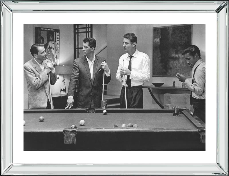 Brookpace Fine Art - The Rat Pack Play Pool-Wandbild-Brookpace Lascelles-Manhattan / Spiegelrahmen-TOJU Interior