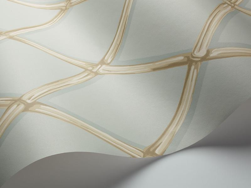Cole and Son - Tapete Bagatelle Wallpaper-Tapeten-Cole & Son-Duck Egg S99/5025-TOJU Interior