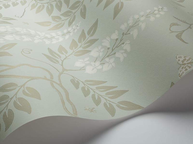 Cole and Son - Tapete Egerton Wallpaper-Tapeten-Cole & Son-Chalk on Duck Egg S100/9044-TOJU Interior