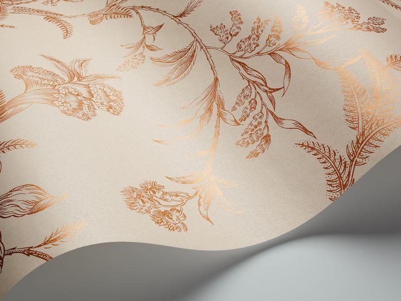 Cole and Son - Tapete Ludlow Wallpaper-Cole & Son-Mettalic Copper on Parchment S88/1003-TOJU Interior