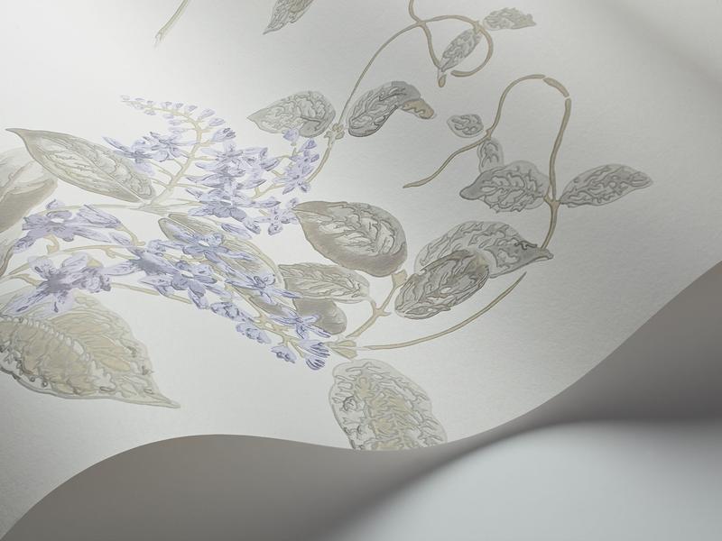 Cole and Son - Tapete Madras Violet Wallpaper-Tapeten-Cole & Son-Lilac & Stone on Chalk S100/12057-TOJU Interior