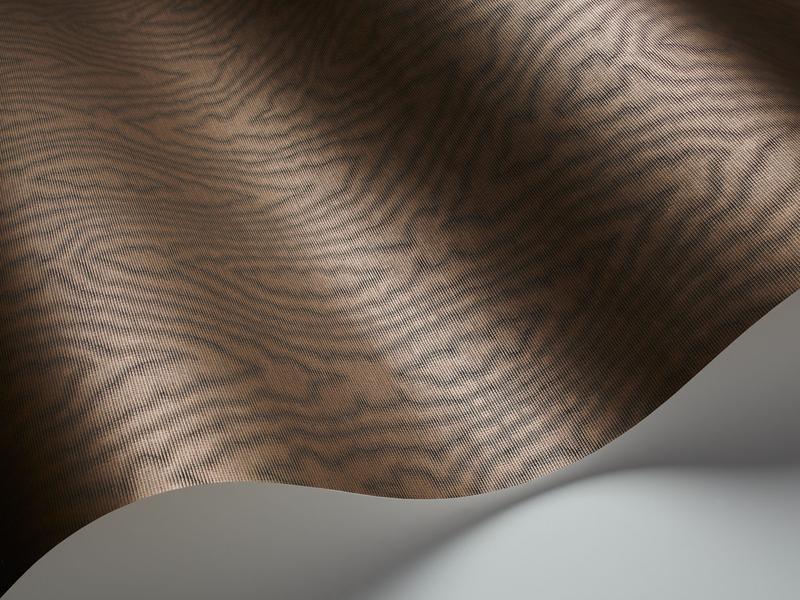 Cole and Son - Tapete Moire Wallpaper-Tapeten-Cole & Son-Metallic Bronze S88/13054-TOJU Interior