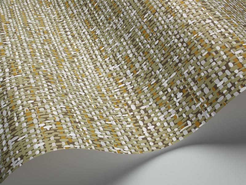 Cole and Son - Tapete Tweed Wallpaper-Tapeten-Cole & Son-Soft Olive & Grey on Soot S92/4016-TOJU Interior