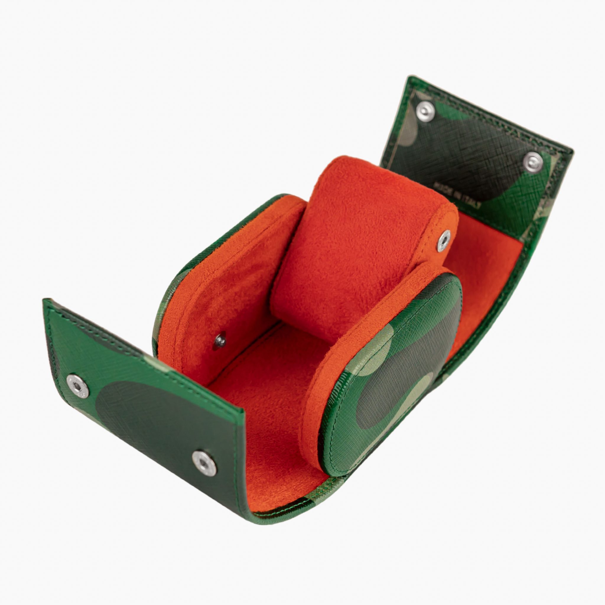 IFL Watches - Watch Roll - Green Camo Watch Roll für 1 Uhr-Uhrenrolle-TOJU Interior