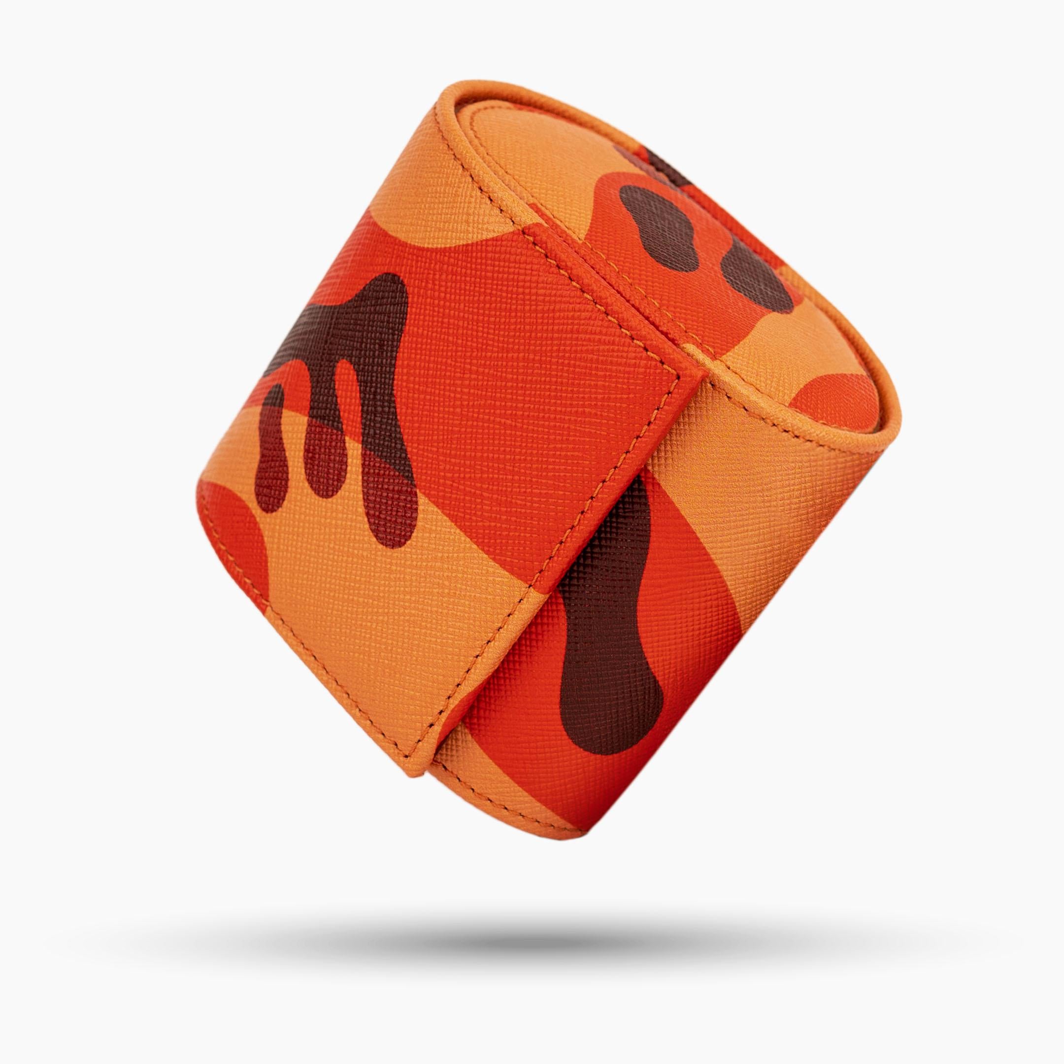 IFL Watches - Watch Roll - Orange Camo Watch Roll für 1 Uhr-Uhrenrolle-TOJU Interior
