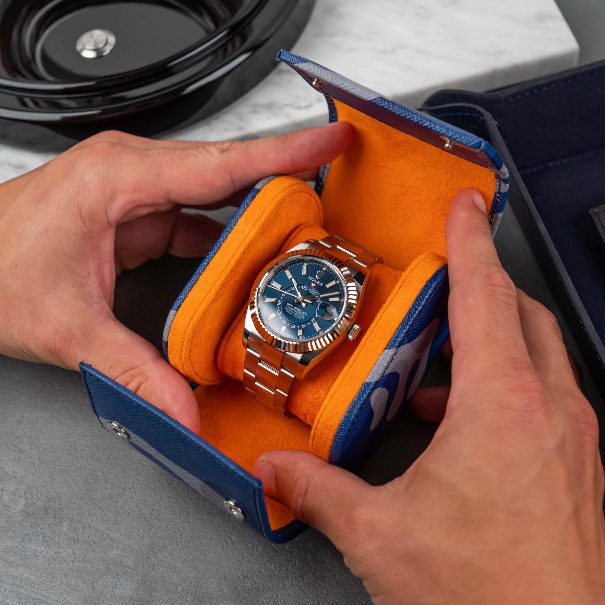 IFL Watches - Watch Roll - Blue Camo Watch Roll for 1 o'clock