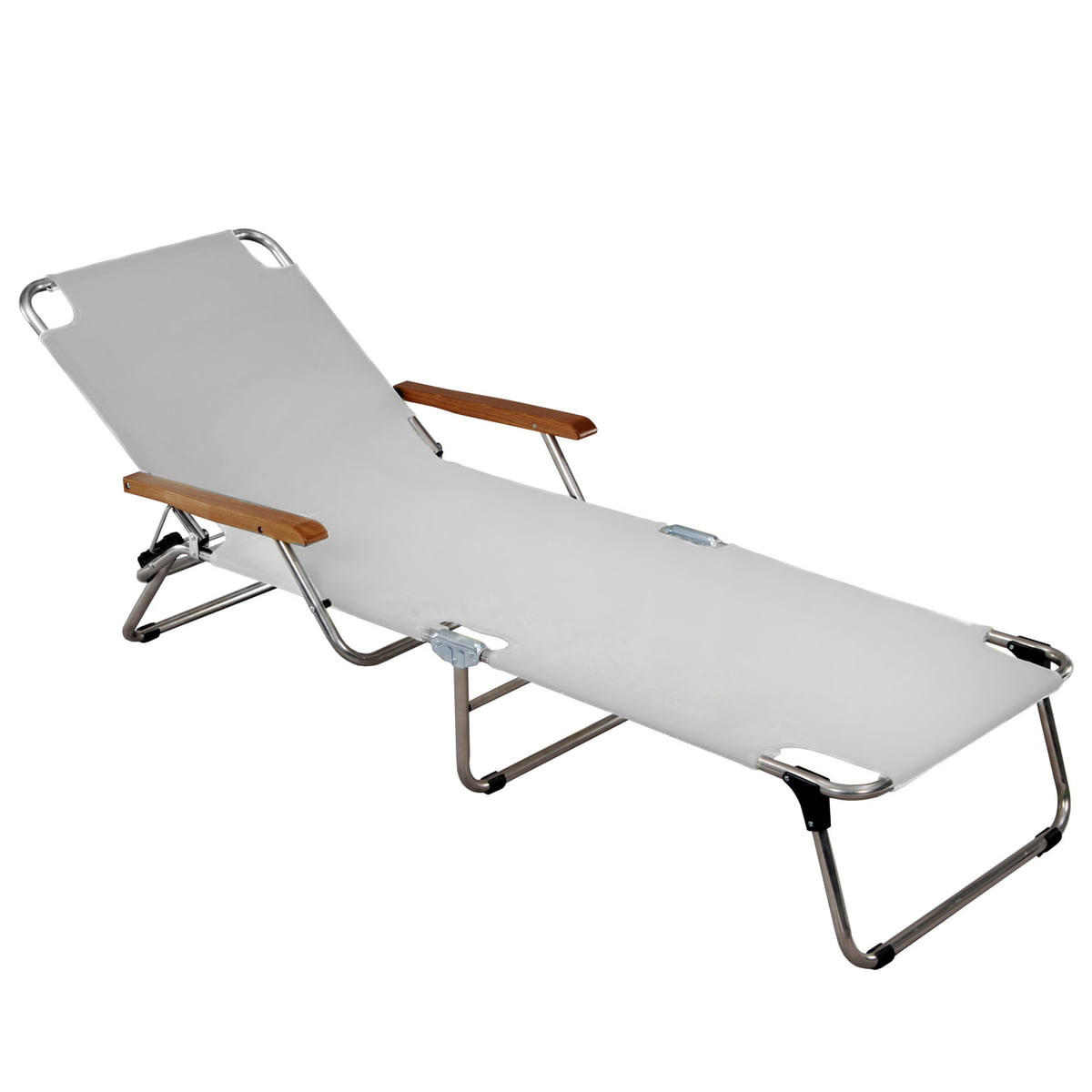 Jan Kurtz - Fiam Gartenliege Amigo Dreibeinliege mit Armlehne-Gartenmöbel-Jan Kurtz-Silbergrau-TOJU Interior