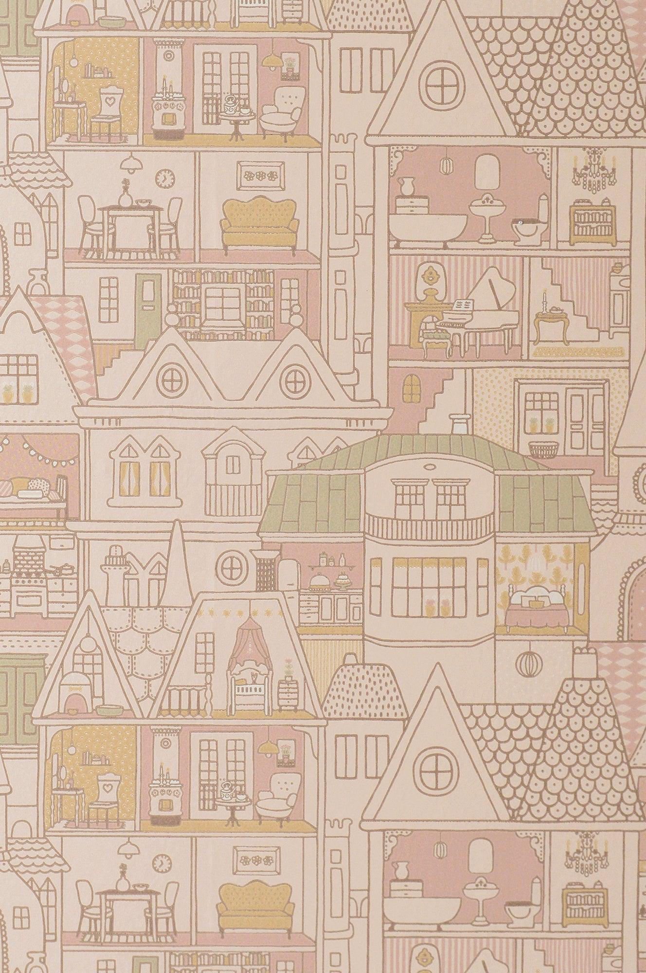 Majvillan - Tapete Dollhouse-Tapeten-Majvillan-SUNNY PINK-TOJU Interior